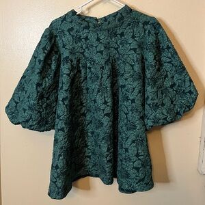 Floral Green Blouse